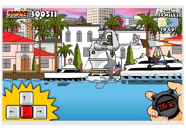 Flash Miami Shark online hra zdarma Akn hry